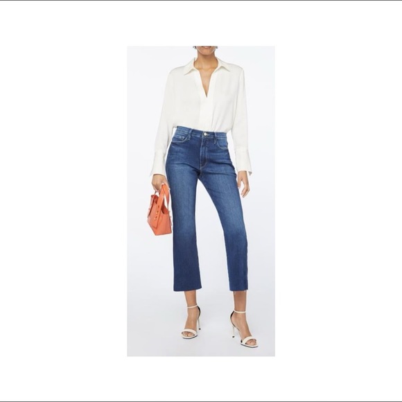 frame le sylvie raw edge jeans